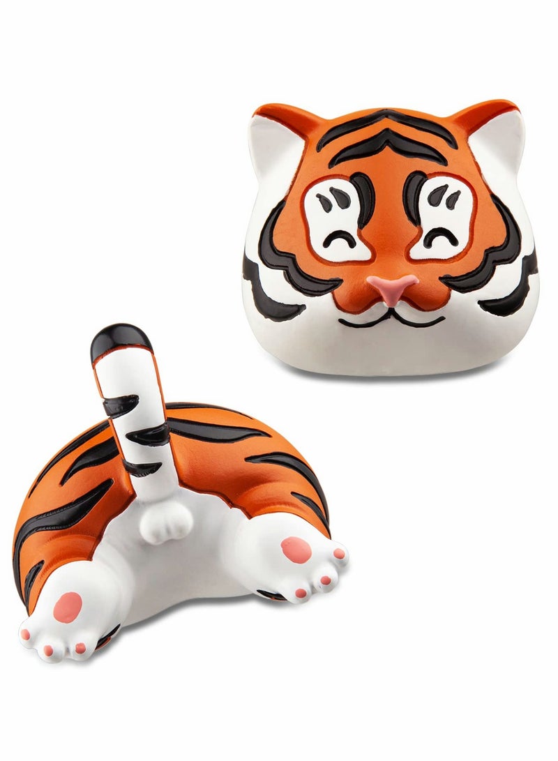SYOSI Tiger Tiger Head Magnet for Refrigerator Cute Items for Tiger Lovers-Practical Refrigerator Decorations Fun Gifts 2 Sets of Magnet Decorations for Office and Home - Image 1