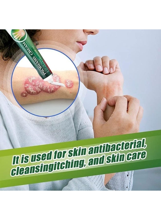 سوميفون 1 قطعة كريم مضاد للبكتيريا للصدفاف والإكزيما كريم مضاد للفطريات ، يساعد الإكزيما ، كريم مضاد للحكة الدودة الحلقية مع مكونات عشبية أكثر لطفا وأمان بسرعة يخفف من الحكة للوجه والجسم - Image 3