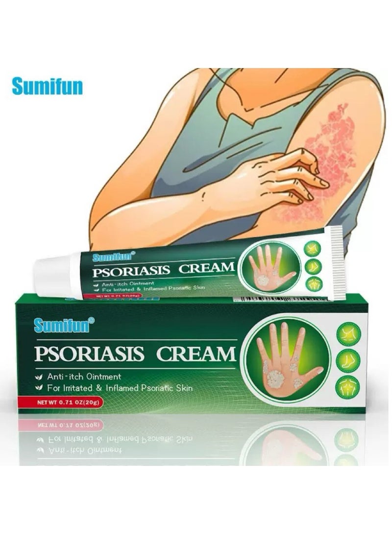 سوميفون 1 قطعة كريم مضاد للبكتيريا للصدفاف والإكزيما كريم مضاد للفطريات ، يساعد الإكزيما ، كريم مضاد للحكة الدودة الحلقية مع مكونات عشبية أكثر لطفا وأمان بسرعة يخفف من الحكة للوجه والجسم - Image 1