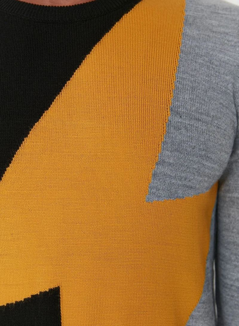 trendyol Color Block Knitted Sweater
