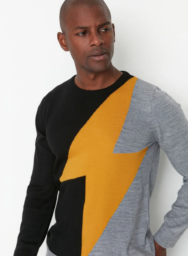trendyol Color Block Knitted Sweater