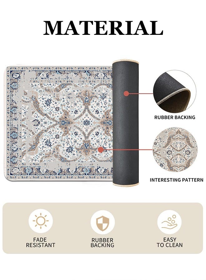 2 PCS Kitchen Floor Mats Rugs Set, Cushion Floor Carpet, Waterproof, Oil Resistant and Anti-Fatigue PU Standing Mat for Kitchen, Floor, Office, Sink, Laundry 45*75CM+45*120CM - Image 2