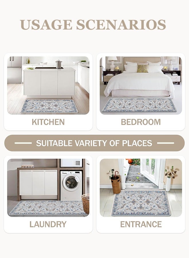 2 PCS Kitchen Floor Mats Rugs Set, Cushion Floor Carpet, Waterproof, Oil Resistant and Anti-Fatigue PU Standing Mat for Kitchen, Floor, Office, Sink, Laundry 45*75CM+45*120CM - Image 4