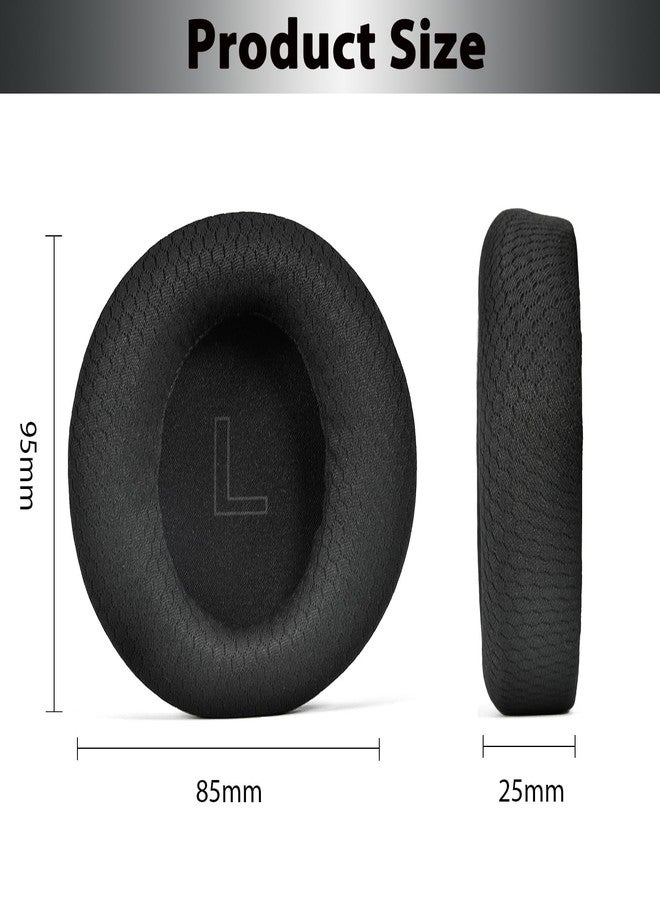 Adhiper Replacement Ear Pads for Soundcore Q30 Headphones, Upgraded Mesh Fabric Earpad Cushions for Anker Soundcore Life Q30/Q35 with High-Density Memory Foam, Breathable & Softer (Black) - Image 4