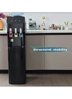 Generic Hot & Cold Water Dispenser with Refrigerator – 3-Tap Water Cooler Hot, Cold, Normal – Fast Cooling Water Tank Dispenser with Mini Fridge – Free-Standing Water Cooler for Home & Office – Black  - Image 5