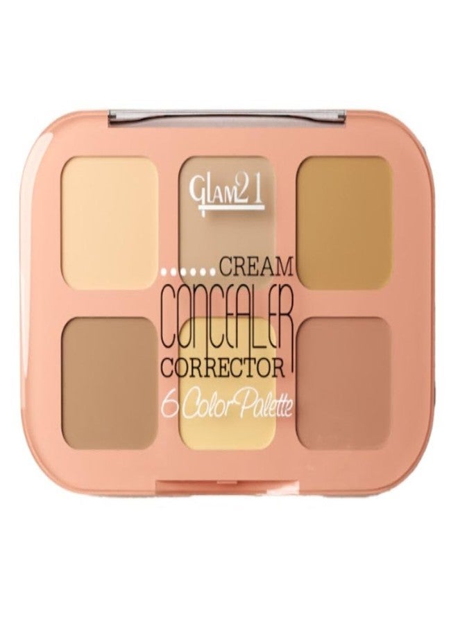 جلام 21 باليت كونسيلر كريمي من جلام 21 | قوام كريمي | تغطية مثالية وقابلة للتعديل | تركيبة مقاومة للتجعد | كونسيلر سهل الدمج وخفيف الوزن لمكياج الوجه (9 جم) - 01- لمعة خفيفة - Image 1