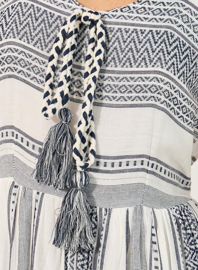 Styli Tiered Print Maxi Dress  - Image 4