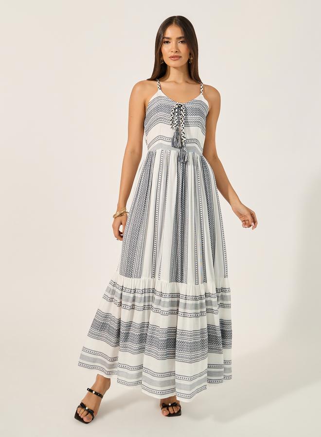 Styli Tiered Print Maxi Dress  - Image 1