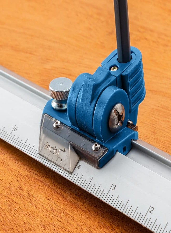 Rockler 9” Quick Draw Marking Gauge -Single-Handed Measuring and Marking Tools w/Spring-Loaded Scale, Dovetail Keyway - Aluminum Ruler to Mark Mortises & Grooves - Multi-Purpose Slide Ruler - Image 4