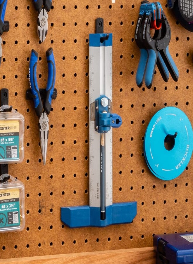 Rockler 9” Quick Draw Marking Gauge -Single-Handed Measuring and Marking Tools w/Spring-Loaded Scale, Dovetail Keyway - Aluminum Ruler to Mark Mortises & Grooves - Multi-Purpose Slide Ruler - Image 2