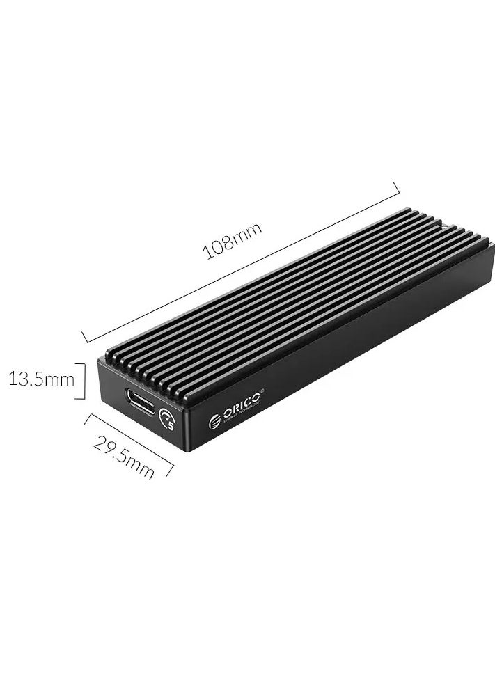 Orico - M.2 SATA B+M/B Key SSD Enclosure USB 3.1 Type C 5Gbps External Solid State Enclosure Adapter for 2280/2260/2242/2230 M.2 NGFF SSD 4TB Max, NOT Supoort PCIe NVMe/AHCI M.2 SSD-M2PF-C3 - Image 1