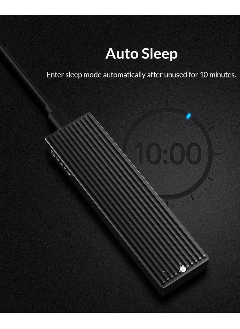 Orico - M.2 SATA B+M/B Key SSD Enclosure USB 3.1 Type C 5Gbps External Solid State Enclosure Adapter for 2280/2260/2242/2230 M.2 NGFF SSD 4TB Max, NOT Supoort PCIe NVMe/AHCI M.2 SSD-M2PF-C3 - Image 1