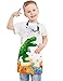 WERNNSAI Dinosaur Kids Art Aprons for Cooking Kids Painting Apron for Boys age 610 Toddler Kid Art Smock Toddler Chef Aprons for Children Kitchen Baking Gardening Party Birthday Gift - Image 3