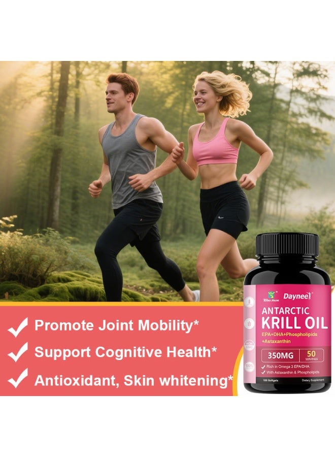 Wins Town Antarctic Krill Oil Softgels | 350mg Phospholipid-based Omega-3 100 Capsules - Image 5