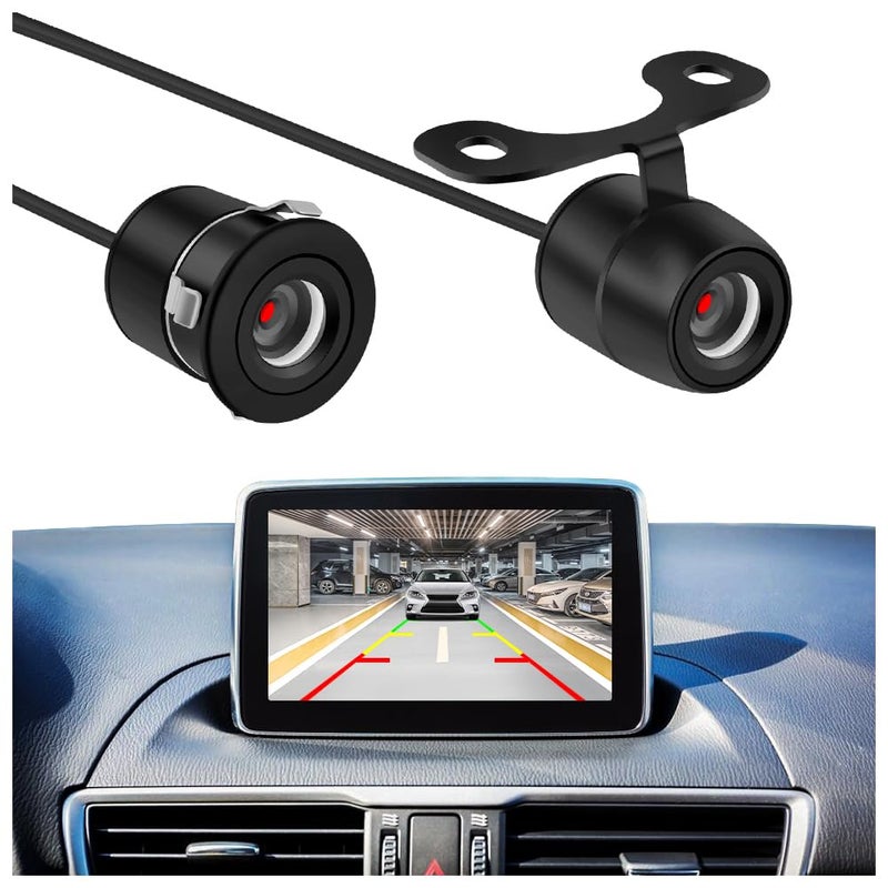 IHOTDER Car Reverse Backup Camera - [HD Night Vision] [170Â°Wide Angle] Front Side Rear View Camera with Dual Purpose Design - Waterproof Universal Reverse Camera for Car Truck SUV RV - Image 1