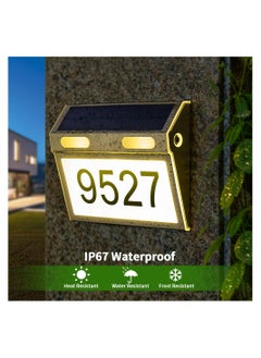 Generic Modern Solar Address Sign with Stainless Steel House Numbers Waterproof LED Lighted Plaque 3 Color Modes for Outdoor Use  - Image 4
