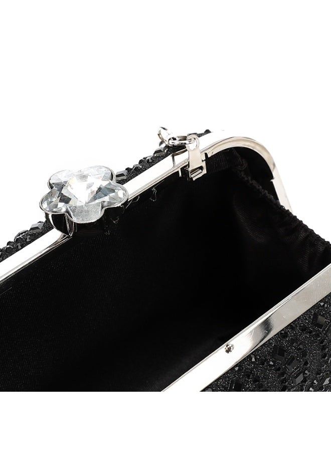 Mr.joe Crystal Top Handle Evening Clutch - Black - Image 4