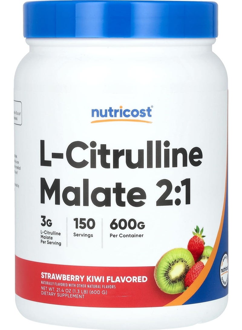 Nutricost L-Citrulline Malate 2:1, Strawberry Kiwi, 21.4 oz (600 g)