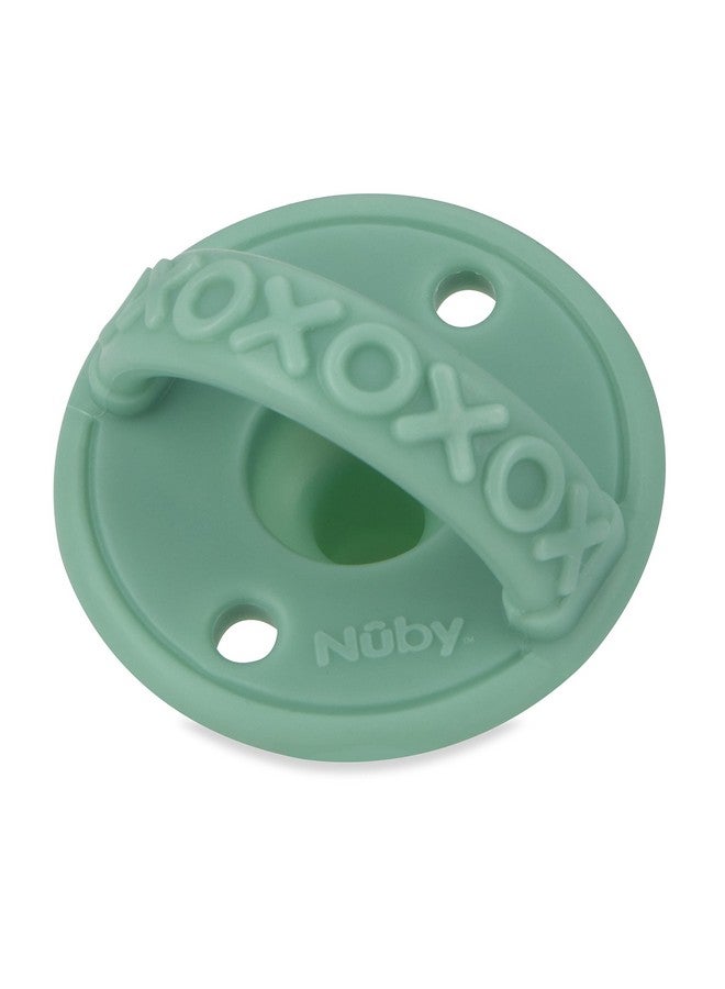 Nuby 2 Pack Silicone Pacifier with Natural Cherry Shaped Nipple - 0+ Months, 2 Pack, Colors May Vary - Image 4