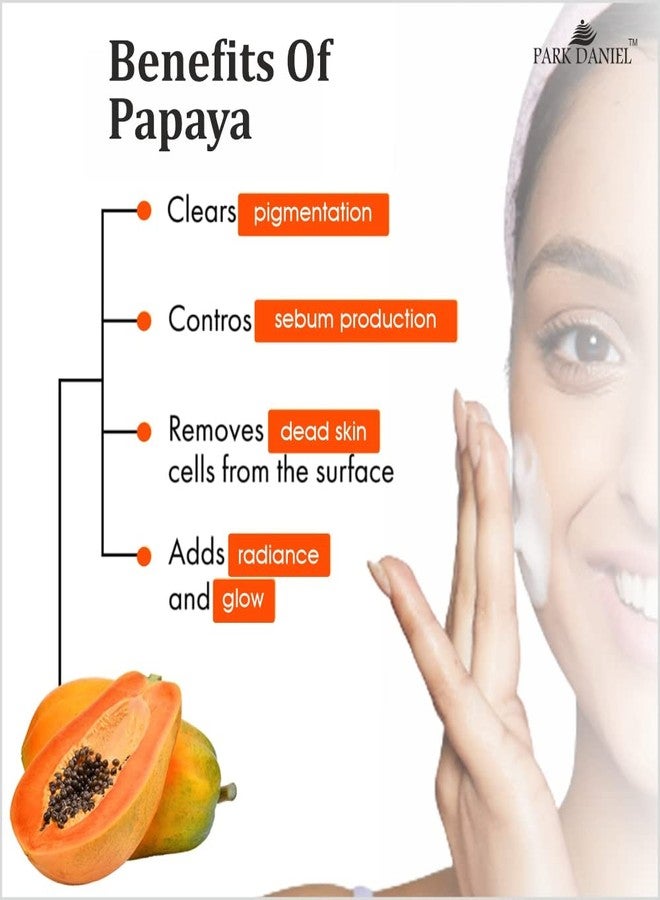 Park Daniel Papaya & Aloe Vera Extract Gel For Skin Tightening, Toning, Brightening and Rejuvenates Pack of 2 of 100 grams - Image 4