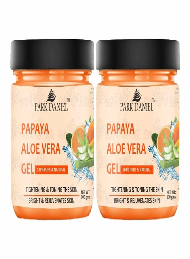 Park Daniel Papaya & Aloe Vera Extract Gel For Skin Tightening, Toning, Brightening and Rejuvenates Pack of 2 of 100 grams - Image 1