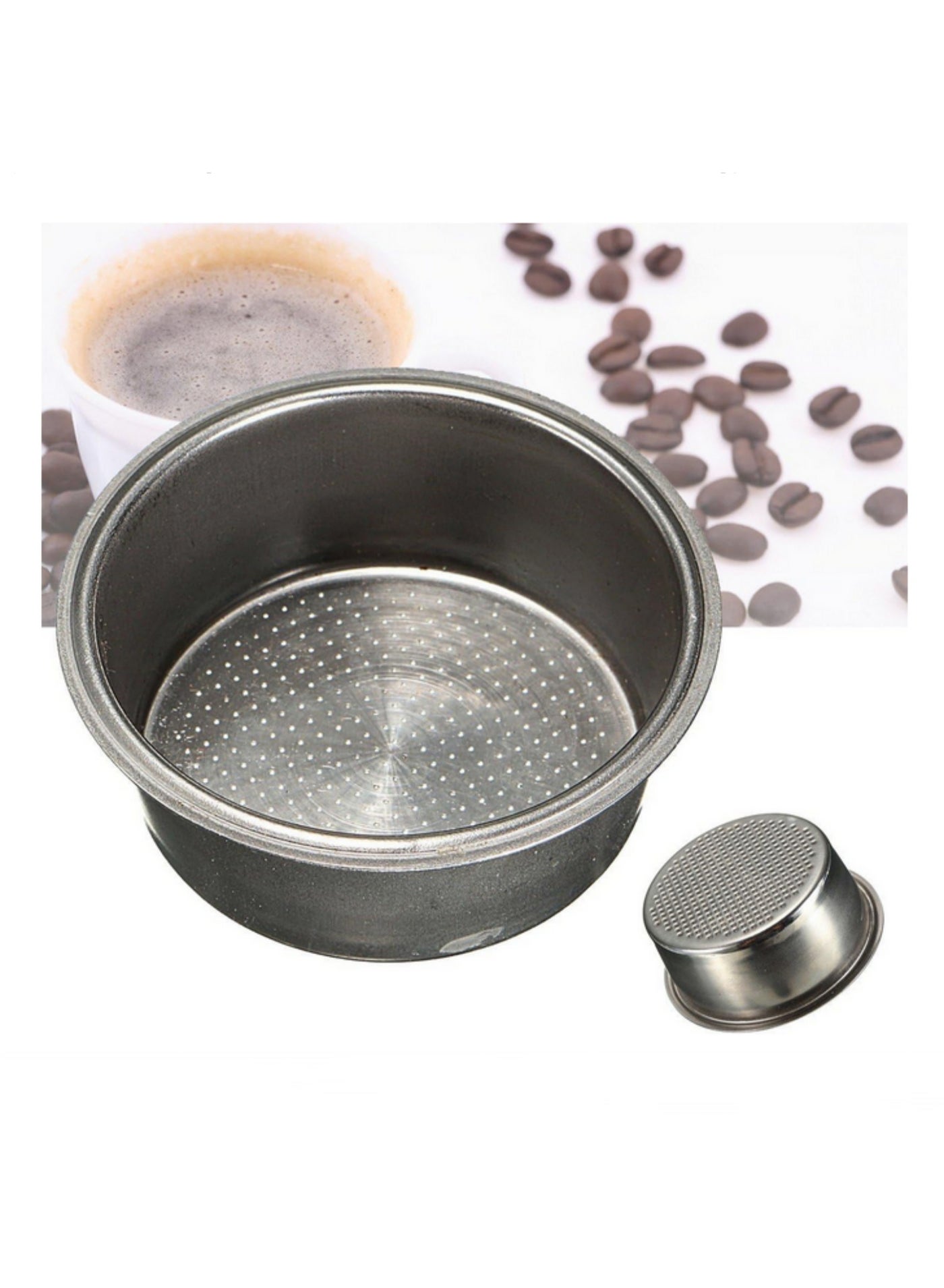 51mm Stainless Steel Coffee Filter Basket2 Cup Espresso Dripper Portafilter Coffee Maker Strainer Coffee Puck Screen