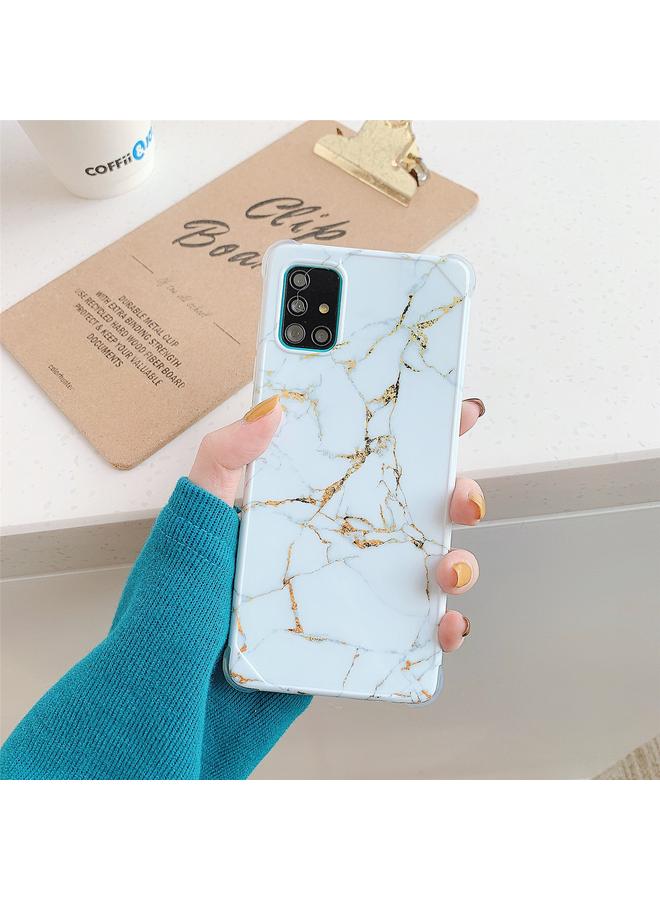 Four Corners Anti-Shattering Flow Gold Marble IMD Phone Back Cover Case For Samsung Galaxy S20 Ultra