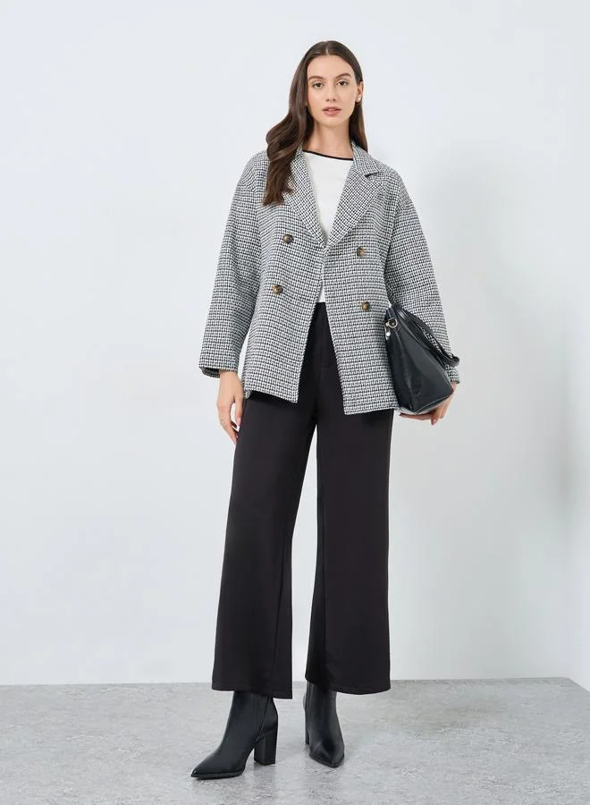Take Two Houndstooth Double-Breasted Coat