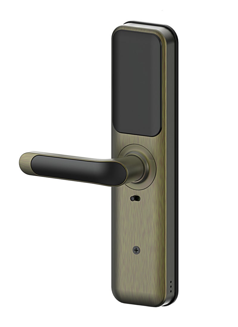 areb Areb Smart WiFi Door Lock Antique Brass 85 * 50 – 5 Unlocking Methods, Fingerprint, PIN Code, App Control, Key Card, Emergency Key, Auto-Lock, Anti-Theft Security for Home & Office  - Image 2