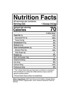 Divine Health Dr. Colbert Keto Zone® Mct Oil Powder ; Hazelnut Flavor ; 70% C8 ; 30% C10 ; 0 Net Carbs ; Gluten Free ; 30 Day Supply ; 315G ;  - Image 3