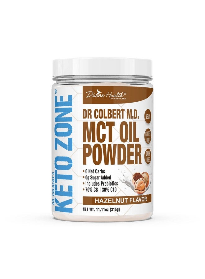 Divine Health Dr. Colbert Keto Zone® Mct Oil Powder ; Hazelnut Flavor ; 70% C8 ; 30% C10 ; 0 Net Carbs ; Gluten Free ; 30 Day Supply ; 315G ; - Image 1