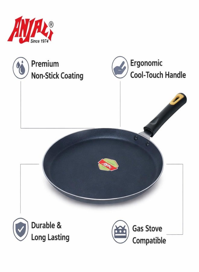 ANJALI Diamond Dura Dosa Tawa 300 mm | PTFE Nonstick Coating | Hammertone Finish - Image 4