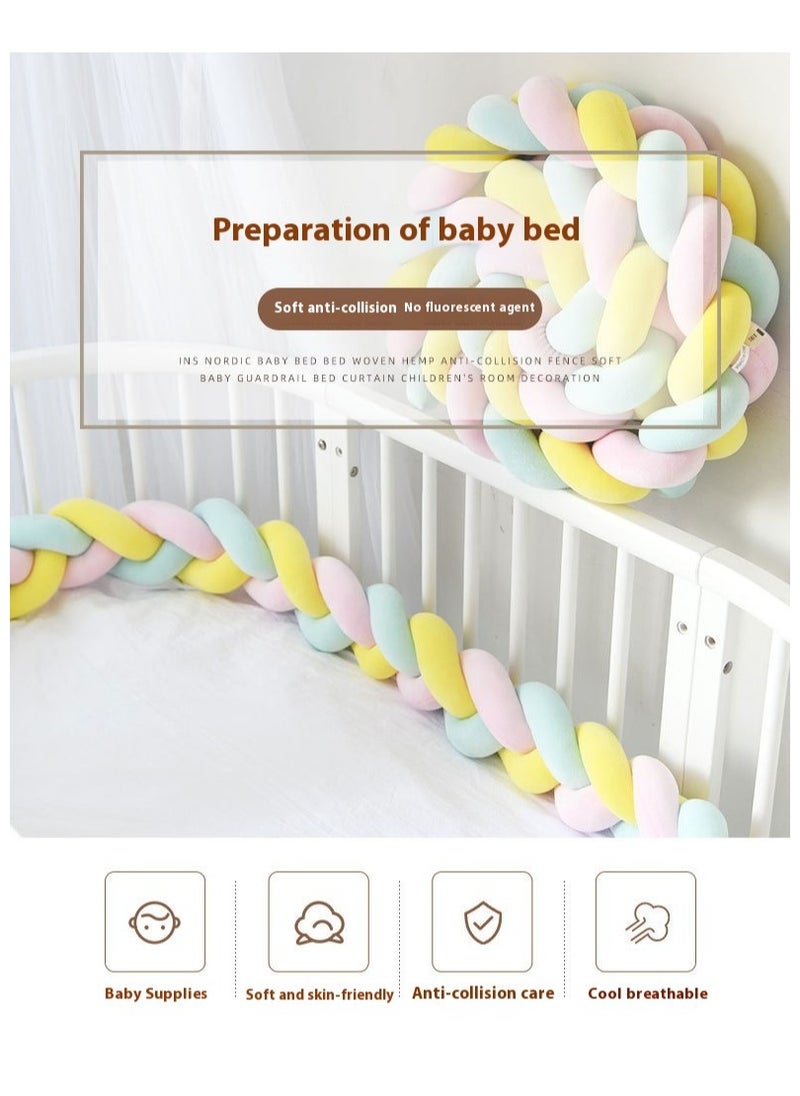 Y&D Twist Weaving 3 Strands Of Woven Strips Knotted Baby Anti-Collision Bed Surround  - Image 4