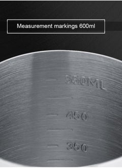 Generic Professional 550ml Stainless Steel Milk Frothing Pitcher for Espresso and Latte Art Barista Tools Coffee Accessories Creamer Pitcher Espresso Machine Essentials Steel Cup Frother Jug  - Image 3
