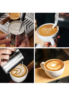Generic Professional 550ml Stainless Steel Milk Frothing Pitcher for Espresso and Latte Art Barista Tools Coffee Accessories Creamer Pitcher Espresso Machine Essentials Steel Cup Frother Jug  - Image 5