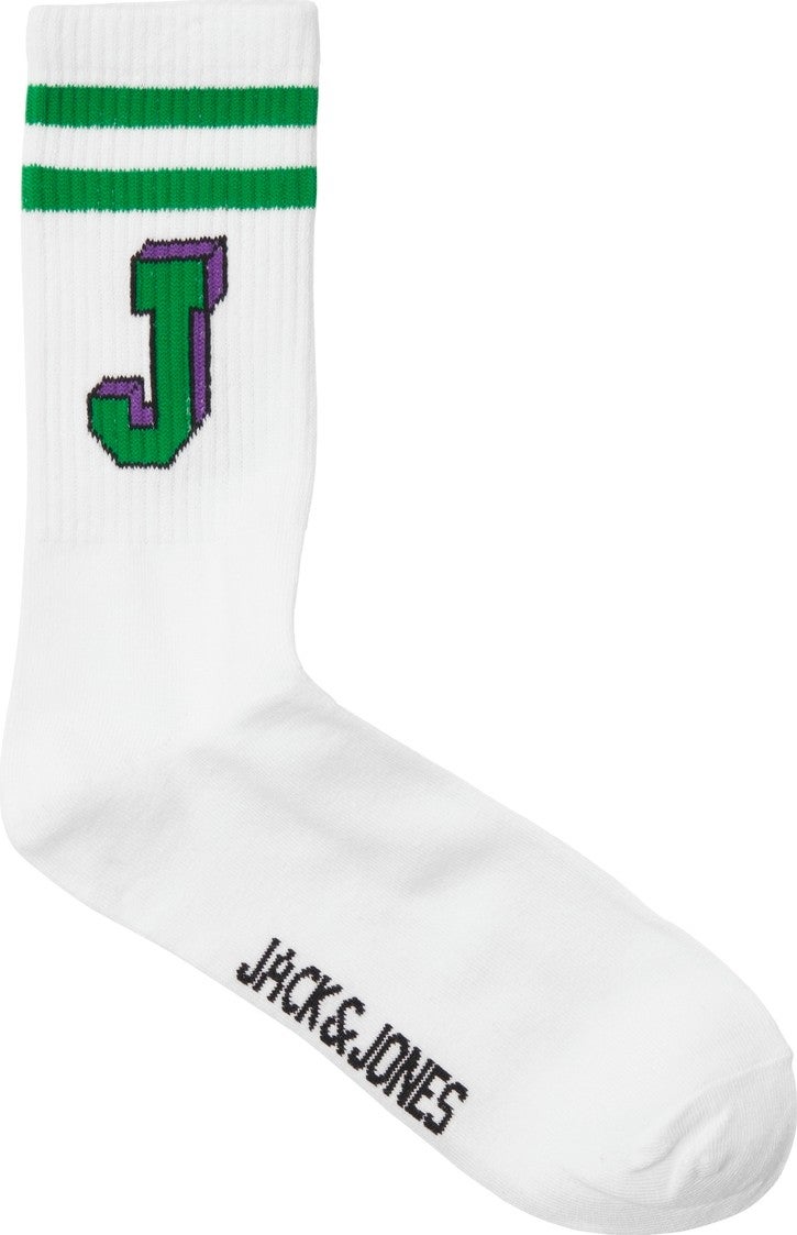 Jack Jones Jack Jones Jacsıngle J Tennis Socks 3 Pack Men's White Socks 12251466-01 - Image 1