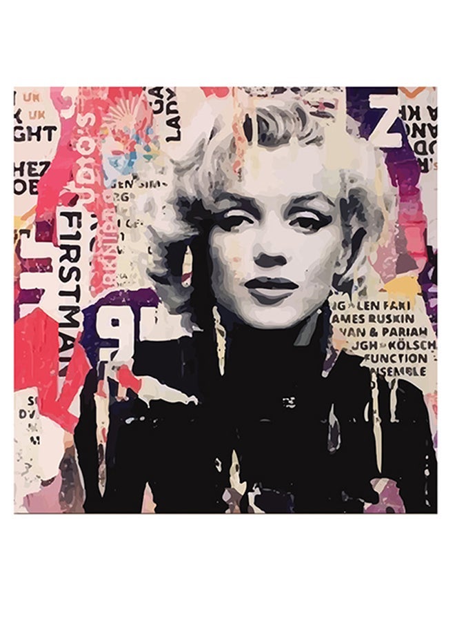 RYN Marilyn Monroe Themed Wall Art Black/Beige/Grey 30x30cm - Image 1