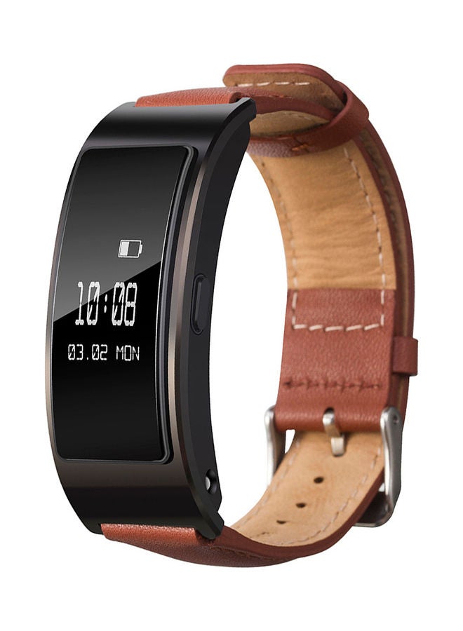 16mm Genuine Leather Quick Release Strap Replacement Watchband for Huawei Talk Band 6 - Image 1