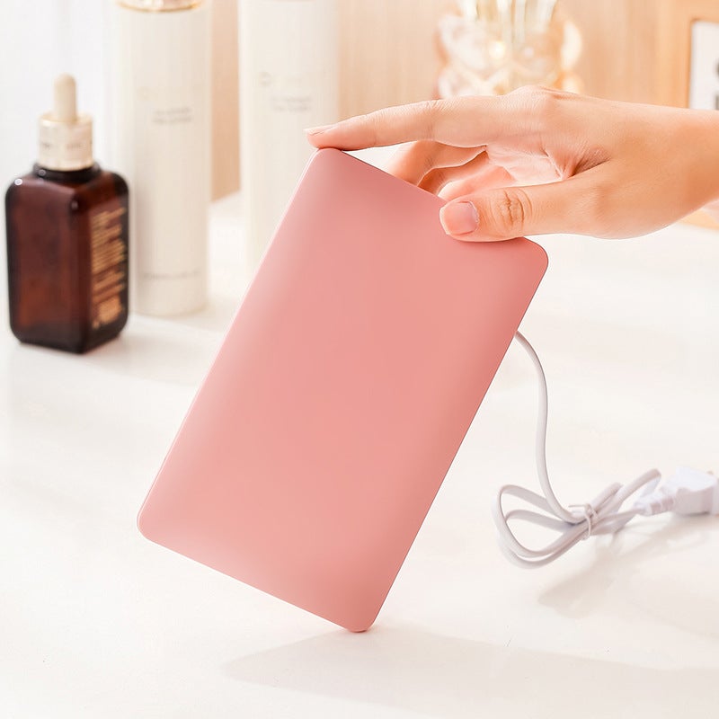Winter Facial Mask Warmer Portable Mirror Gift USB Pink - Image 5