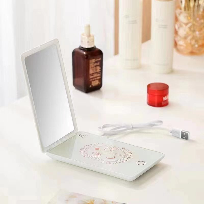 Winter Facial Mask Warmer Portable Mirror Gift USB Pink - Image 2