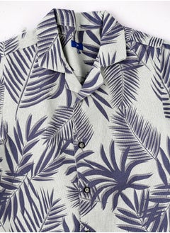 JAM Boys Woven Cotton Tropical Leaf Print Shirt  - Image 3