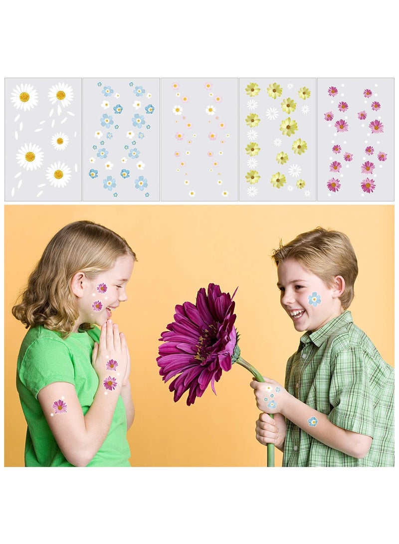 ORAINBOW 25 Sheets Flower Temporary Tattoos Stickers Temporary Tiny Temporary Tattoo Waterproof Body Art Sticker for Women Girls Kids Hand Neck Wrist Birthday Party Favor Supplies Party Bags Filler - Image 3