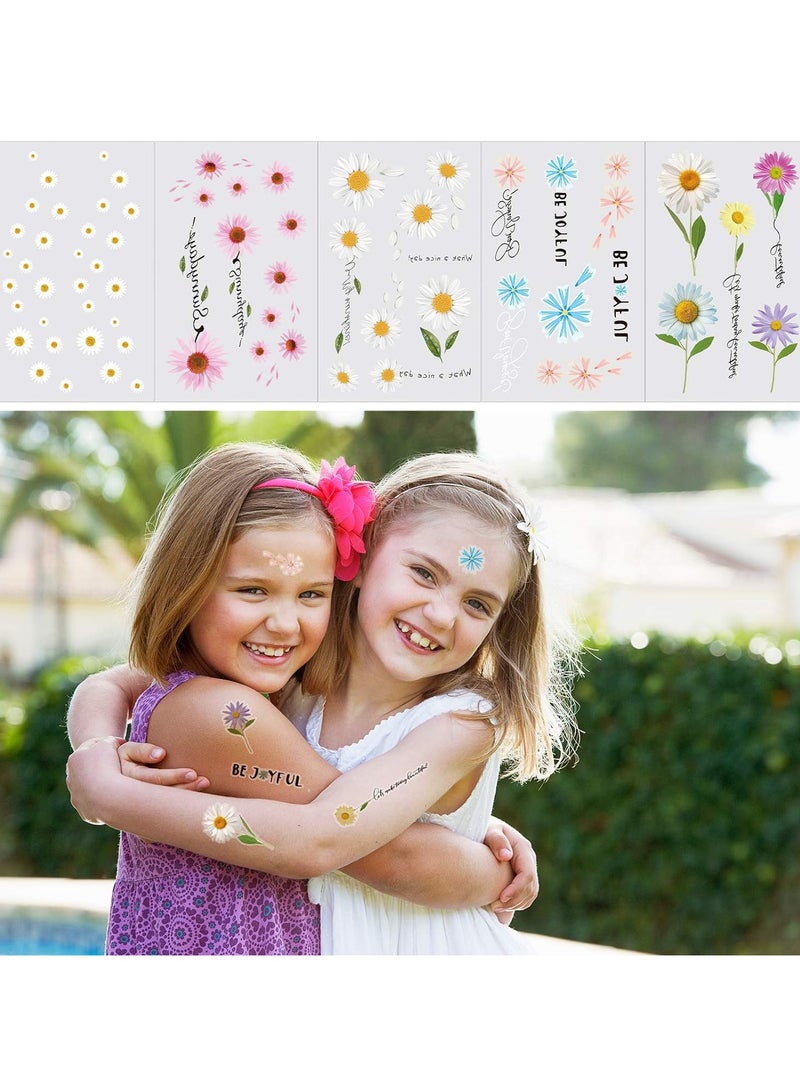 ORAINBOW 25 Sheets Flower Temporary Tattoos Stickers Temporary Tiny Temporary Tattoo Waterproof Body Art Sticker for Women Girls Kids Hand Neck Wrist Birthday Party Favor Supplies Party Bags Filler - Image 4