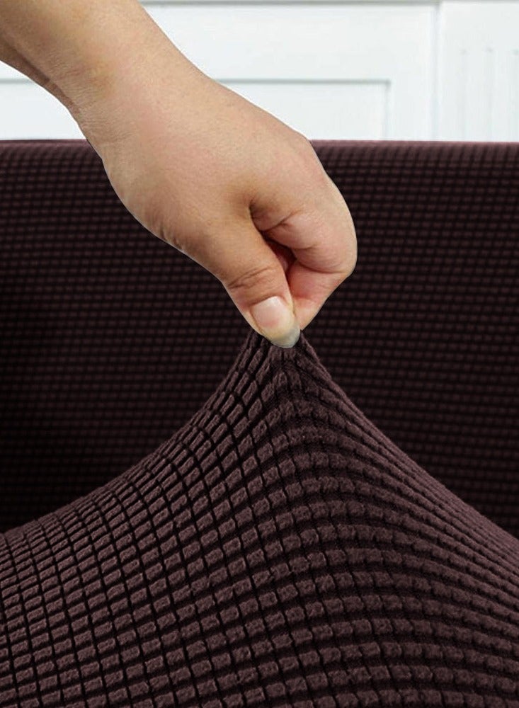CATANES Thick Couch Covers, Sectional Sofa Stretch Slipcover Living Room Dogs Pets, Washable Durable Furniture Protector BROWN (90cm * 140cm) - Image 2