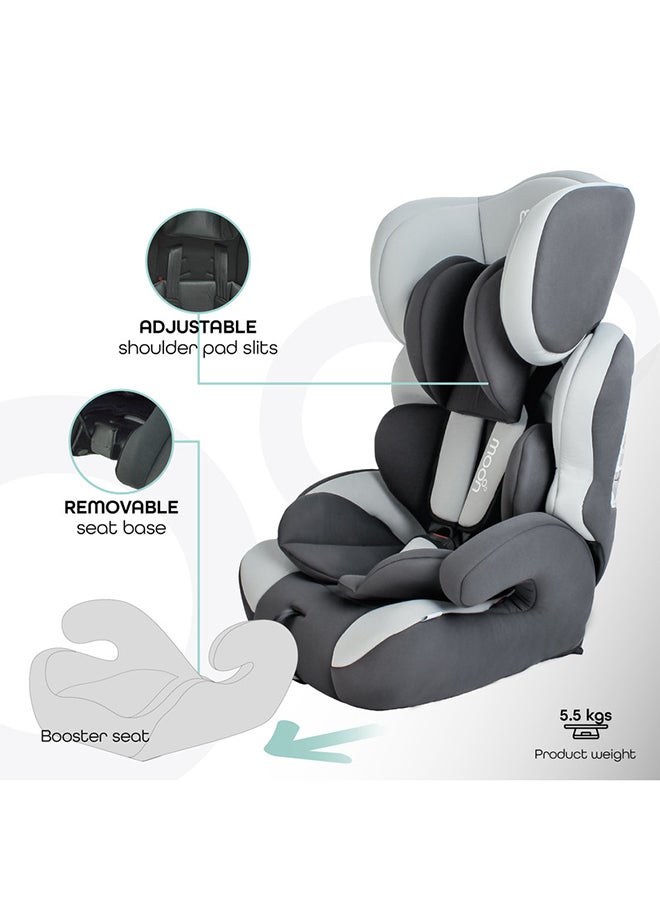 Moon Lofty Baby Car Seat – Group 1/2/3 Forward-Facing Booster Seat for Toddlers And Kids (9–36kg), Long-Term Use with Safety Harness – Charcoal Grey - Image 4