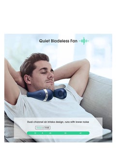 ULHYC ULHYC Neck Fan 5000mAh Foldable Neck Fan LED Display 360°Cooling Airflow USB Rechargeable Bladeless Portable Neck Fan with 3 Speeds Adjustment Personal Fan for Outdoor Travel Indoor  - Image 3