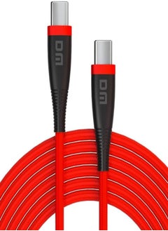 DM DM SL019 65W 3A Type-C to Type-C Quick Charge and Data Cable Red 1 Meter 
