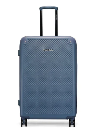 CALVIN KLEIN V2 CHECK IN Hardside Spinner Luggage On Wheels, Ultra Lightweight ABS, 4 Double Wheels Color BLUE