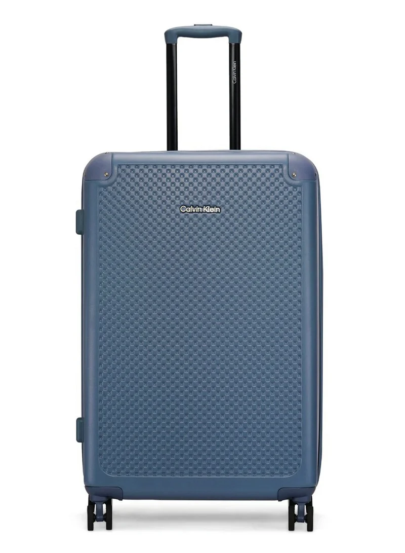 CALVIN KLEIN V2 CHECK IN Hardside Spinner Luggage On Wheels, Ultra Lightweight ABS, 4 Double Wheels Color BLUE