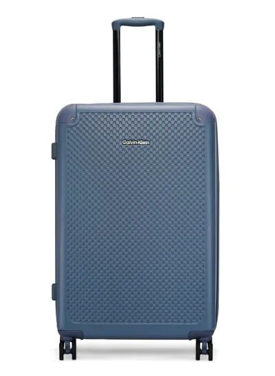 CALVIN KLEIN V2 CHECK IN Hardside Spinner Luggage On Wheels, Ultra Lightweight ABS, 4 Double Wheels Color BLUE